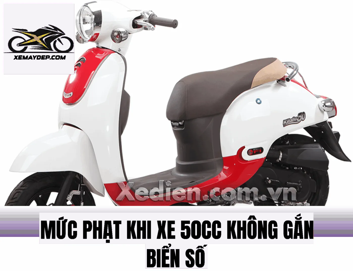 Mức phạt khi xe 50cc không gắn biển số