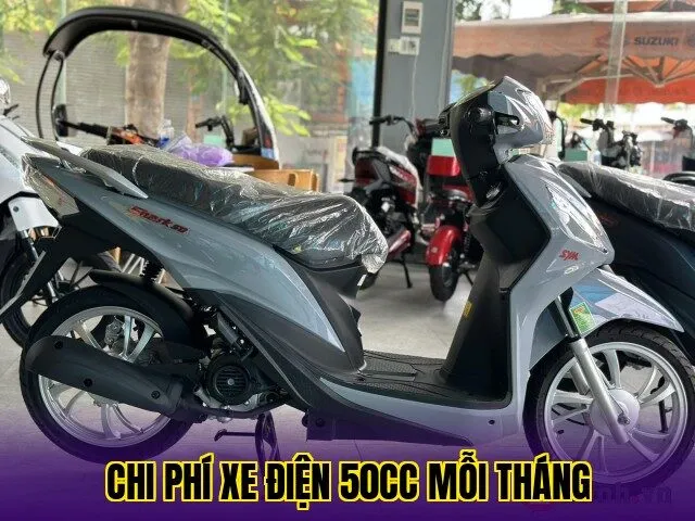 Chi phí xe điện 50cc mỗi tháng
