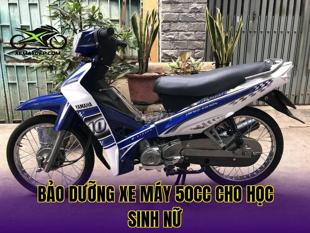 bảo dưỡng xe máy 50cc cho học sinh nữ