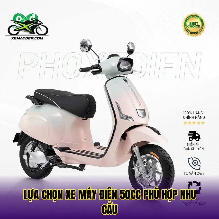 Lựa chọn xe máy điện 50cc phù hợp nhu cầu