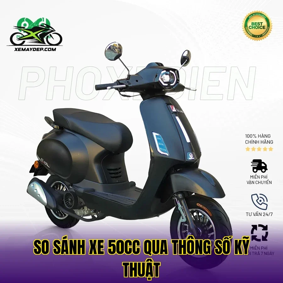 So sánh xe 50cc qua thông số kỹ thuật