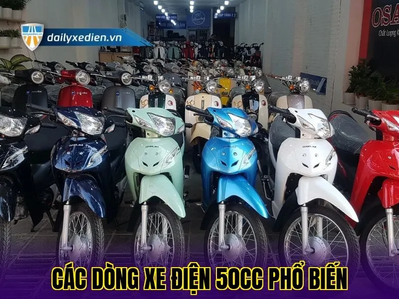 Các dòng xe điện 50cc phổ biến
